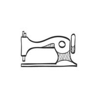 Hand drawn sketch icon vintage sewing machine vector