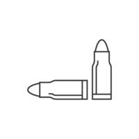 Bullets icon in thin outline style vector