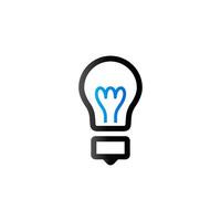 Light bulb icon in duo tone color. Idea inspiration light vector