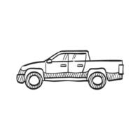 mano dibujado bosquejo icono coche vector