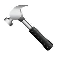 Hammer icon in color. Construction work tool carpenter vector