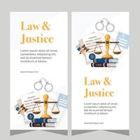 Law firm vertical banner design. Premium banner template vector