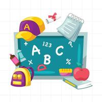 Illustration design for education school vector