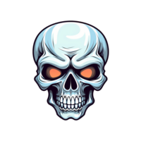 AI generated Skull art illustrations for stickers, tshirt design, poster etc png