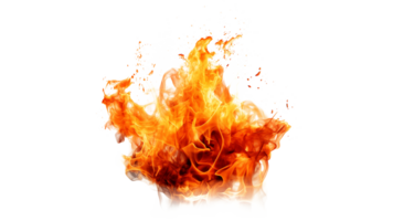 AI generated Fire flame on transparent background. Blazing flame on transparent background in png