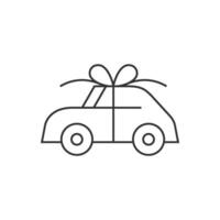 Car prize icon in thin outline style vector