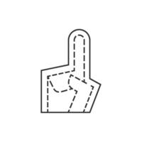 Foam glove icon in thin outline style vector