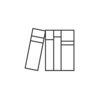 Book icon in thin outline style vector