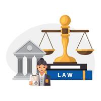 Legal firm illustration design. Vector design