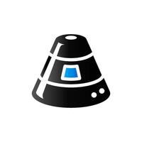 Space capsule icon in duo tone color. Astronaut space craft vector