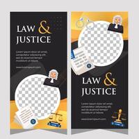 Law firm vertical banner design. Premium banner template vector