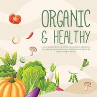 Post template for vegetarian or organic product vector