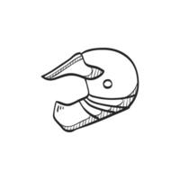 Hand drawn sketch icon motorcycle helmet vector