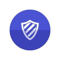 Shield icon in flat color circle style. Protection, computer virus, antivirus vector