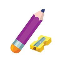 Pencil and sharpener icon design. Vector design