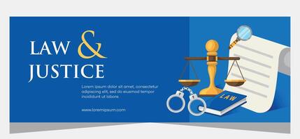 Law template banner design. Premium banner template vector