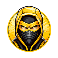 ai genererad ninja konst illustrationer för klistermärken, logotyp, tshirt design, affisch etc png