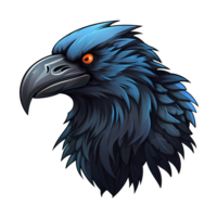 AI generated crow art illustrations for logo, stickers, tshirt design, poster etc png