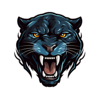 ai generiert schwarz Panther Kunst Abbildungen zum Logo, Aufkleber, T-Shirt Design, Poster usw png