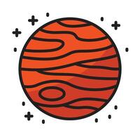 Jupiter icon design illustration. Vector design