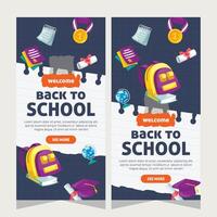 Education school stories social media template design vector