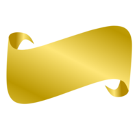 Gold ribbon banner png