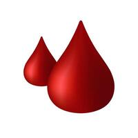 Blood drop icon in color. Medical healthcare donor vector