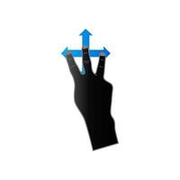 Finger gesture icon in duo tone color. Gadget touch pad smartphone laptop vector