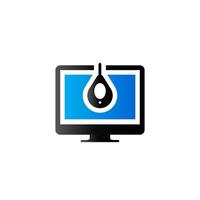 Monitor calibration icon in duo tone color. Printing color standard vector