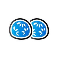 Cucumber icon in duo tone color. Food spa masking vector