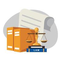 Law firm illustration design. Document law firm vector