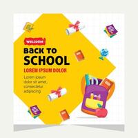 Template social media post about education vector