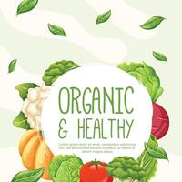Post template for vegetarian or organic product vector