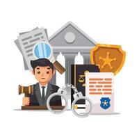 Lawyer illustration design. Vector design