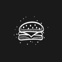 hamburguesa garabatear bosquejo ilustración vector