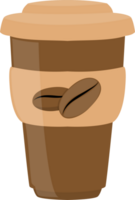 tecknad serie av kaffe hämtmat png