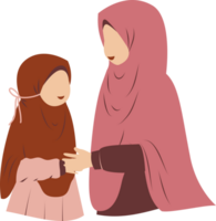 Illustration von Mutter mit ihr Tochter png