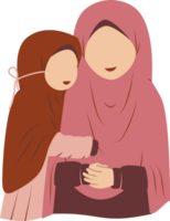illustration av mor med henne dotter png