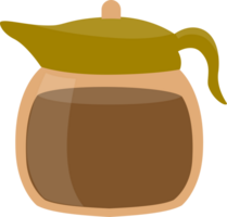 esthétique café pot illustration png