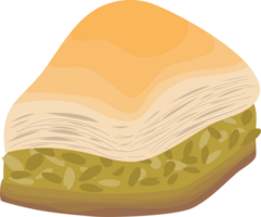 Illustration of baklava turkish food png