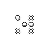 Hand drawn sketch icon strategy game vector