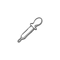 Hand drawn sketch eyedropper icon vector illustration