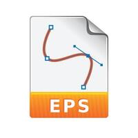 EPS file format icon in color. Illustration vector imaging