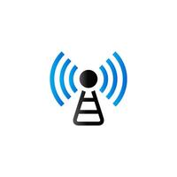 Podcast icon in duo tone color. Broadcast news vector