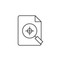 Printing quality control icon in thin outline style vector