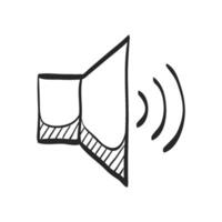 Hand drawn sketch icon audio volume vector