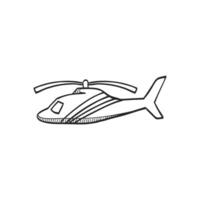 Hand drawn sketch icon helicopter vector