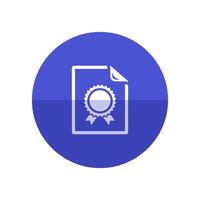 Contract document icon in flat color circle style. Agreement arrangement property mortgage loan money vector