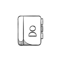 Hand drawn sketch icon address book vector