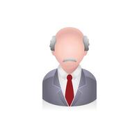 Businessman avatar icon in colors. vector